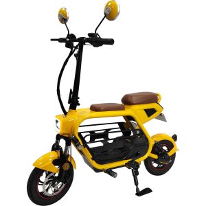 Adult Electric Scooter With Seat E-Bike With Dog Cage Animal Cat Basket Folding Mobility Scooter
