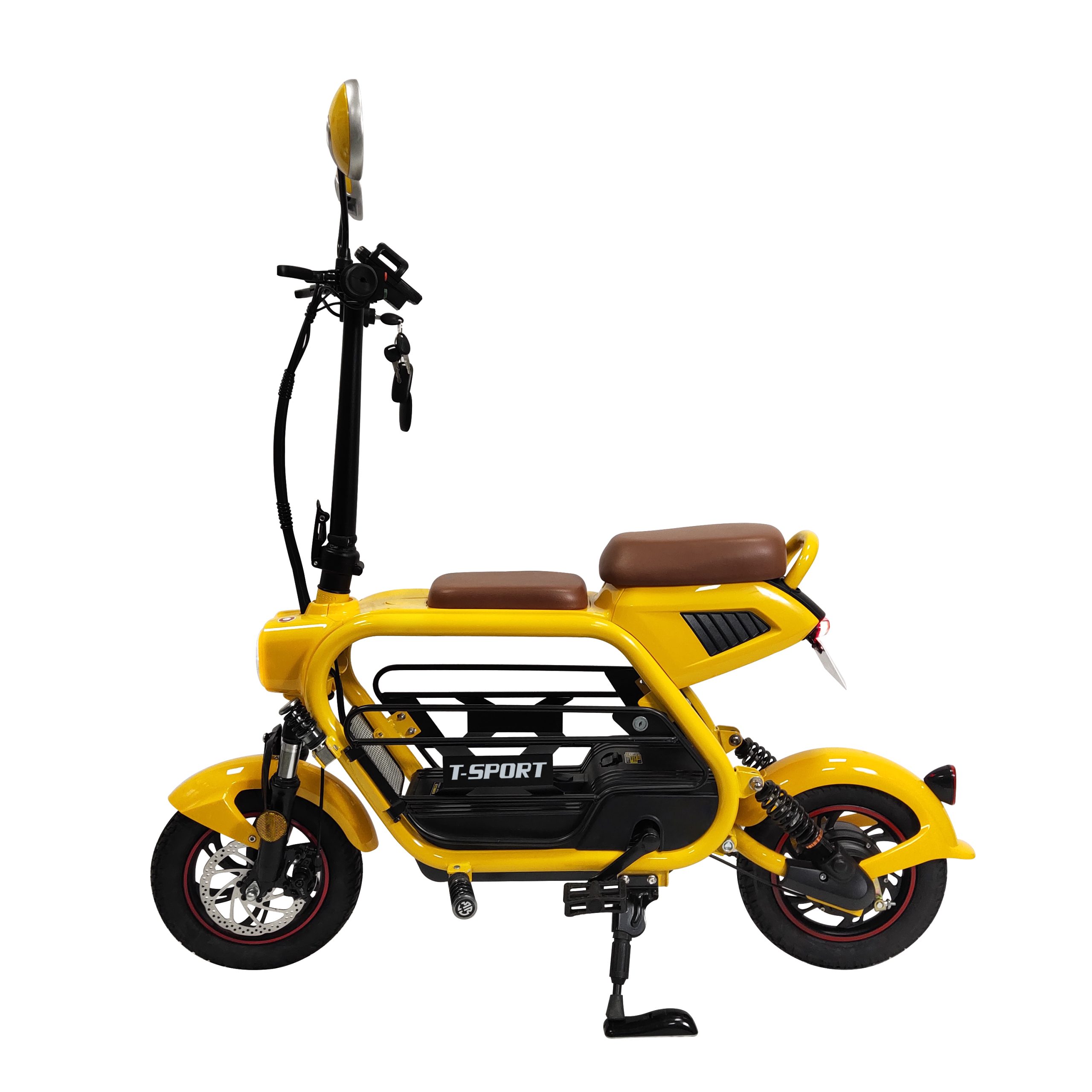 Adult Electric Scooter With Seat E-Bike With Dog Cage Animal Cat Basket Folding Mobility Scooter